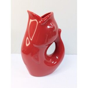 gurgle pot fish pitcher red 6.5 Inaudibly gurgles when you pour